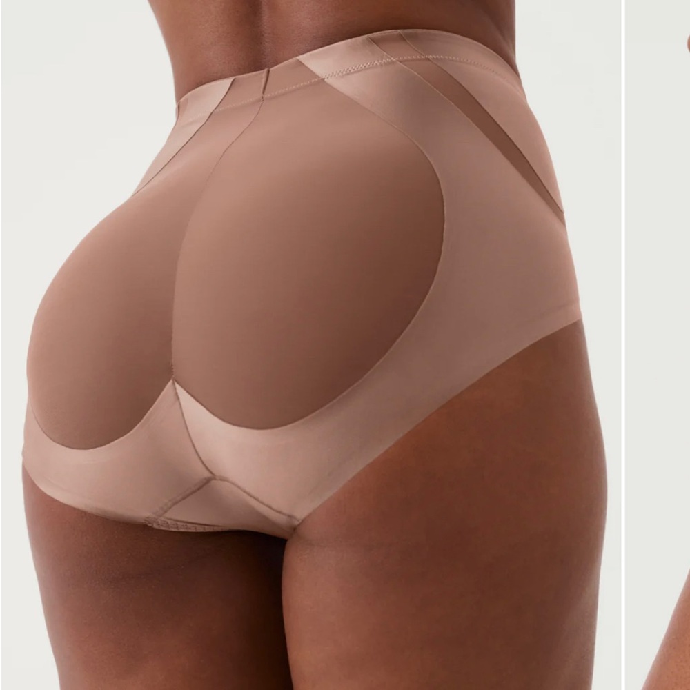 SKIMS High-Rise Butt-Lift Shapewear Briefs in Mocha